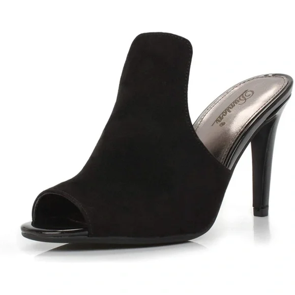 Shoes Black Peep Toe Stiletto High Heel Slip On Mules Poshmark